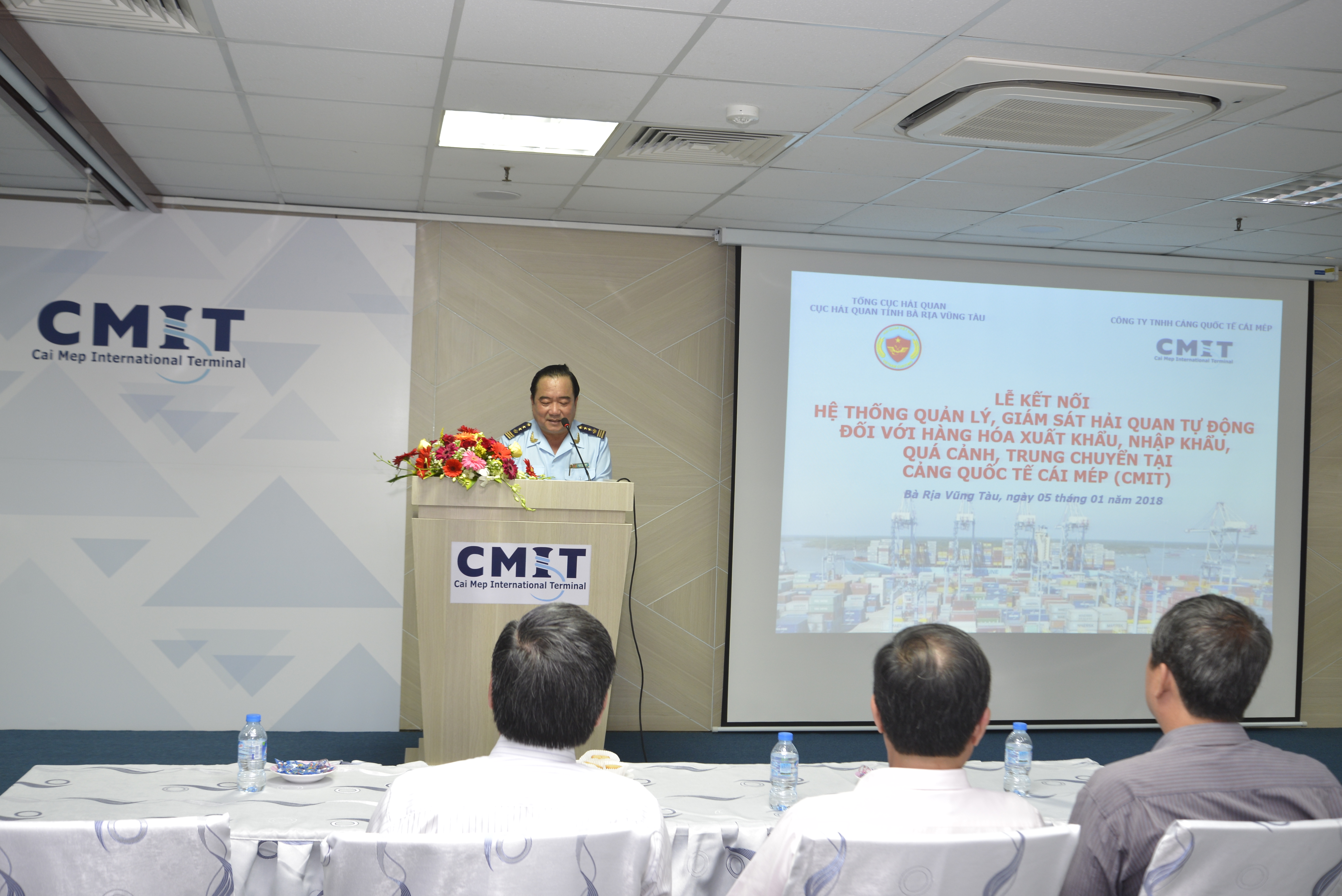 Cảng CMIT chính thức triển khai kết nối hệ thống kết nối quản lý, giám sát Hải Quan tự động đối với hàng hóa