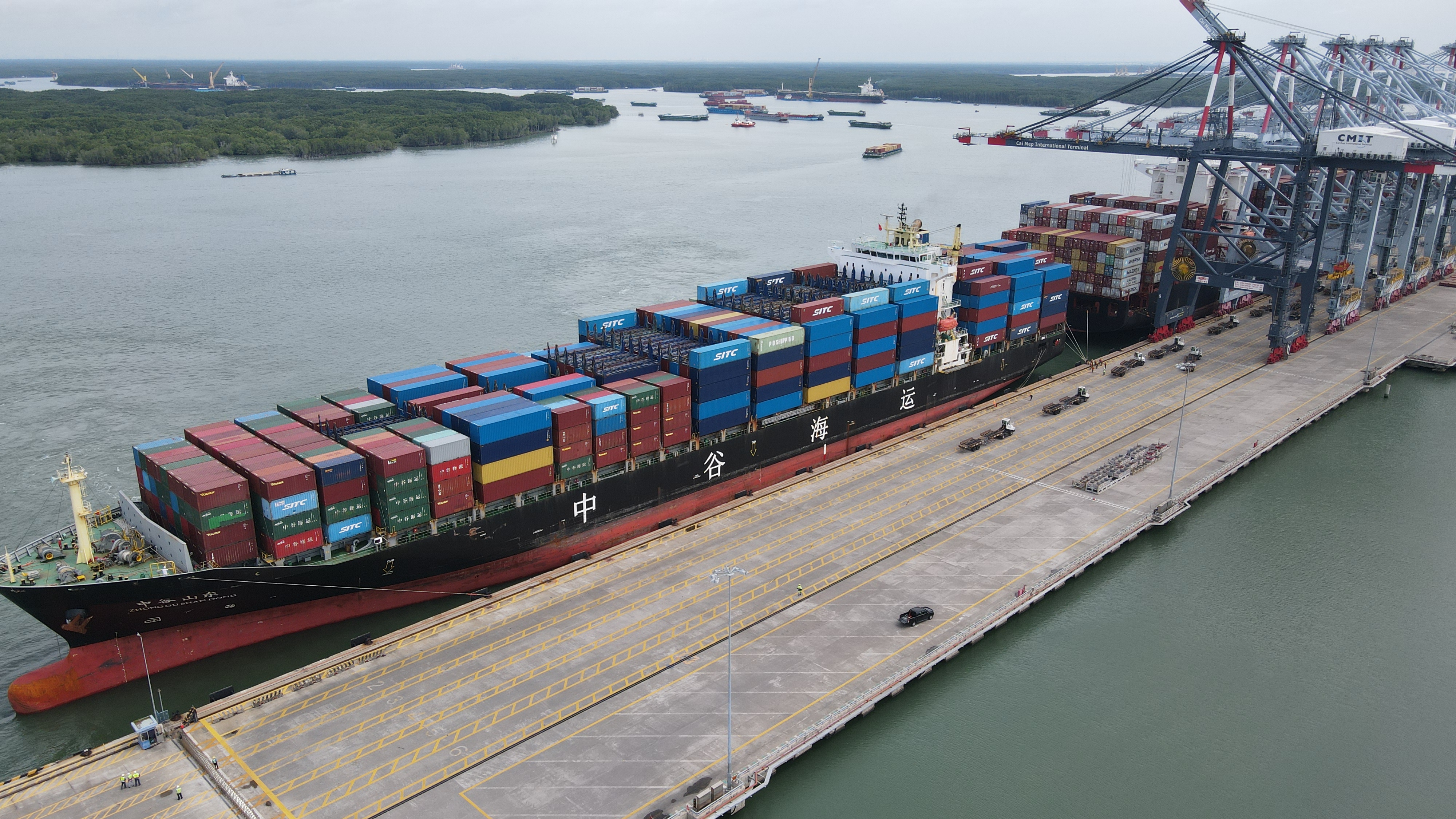 Cảng CMIT tiếp nhận tuyến dịch vụ mới AES3 đi Mỹ của hãng tàu TRANSFAR